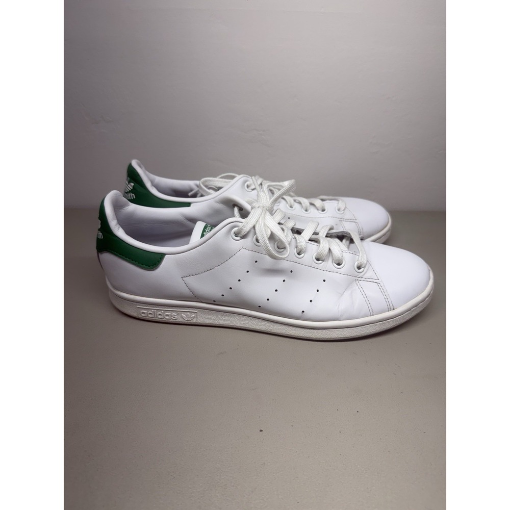 Adidas Stan Smith Sneaker White Green Leather Mens Size 10.5